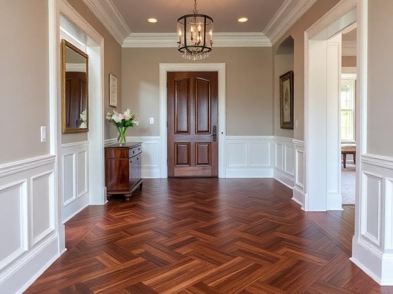 Herringbone hardwood - elegant entryway